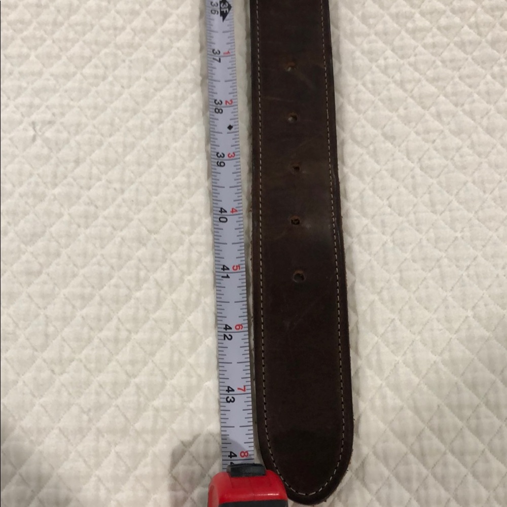 Mens Brushy Creek 1.50”Wide Leather Nylon Multicolored Woven Belt Size 40 - Picture 10 of 16